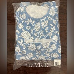 Lake pajamas pima maternity shorts set in Baltic bouquet